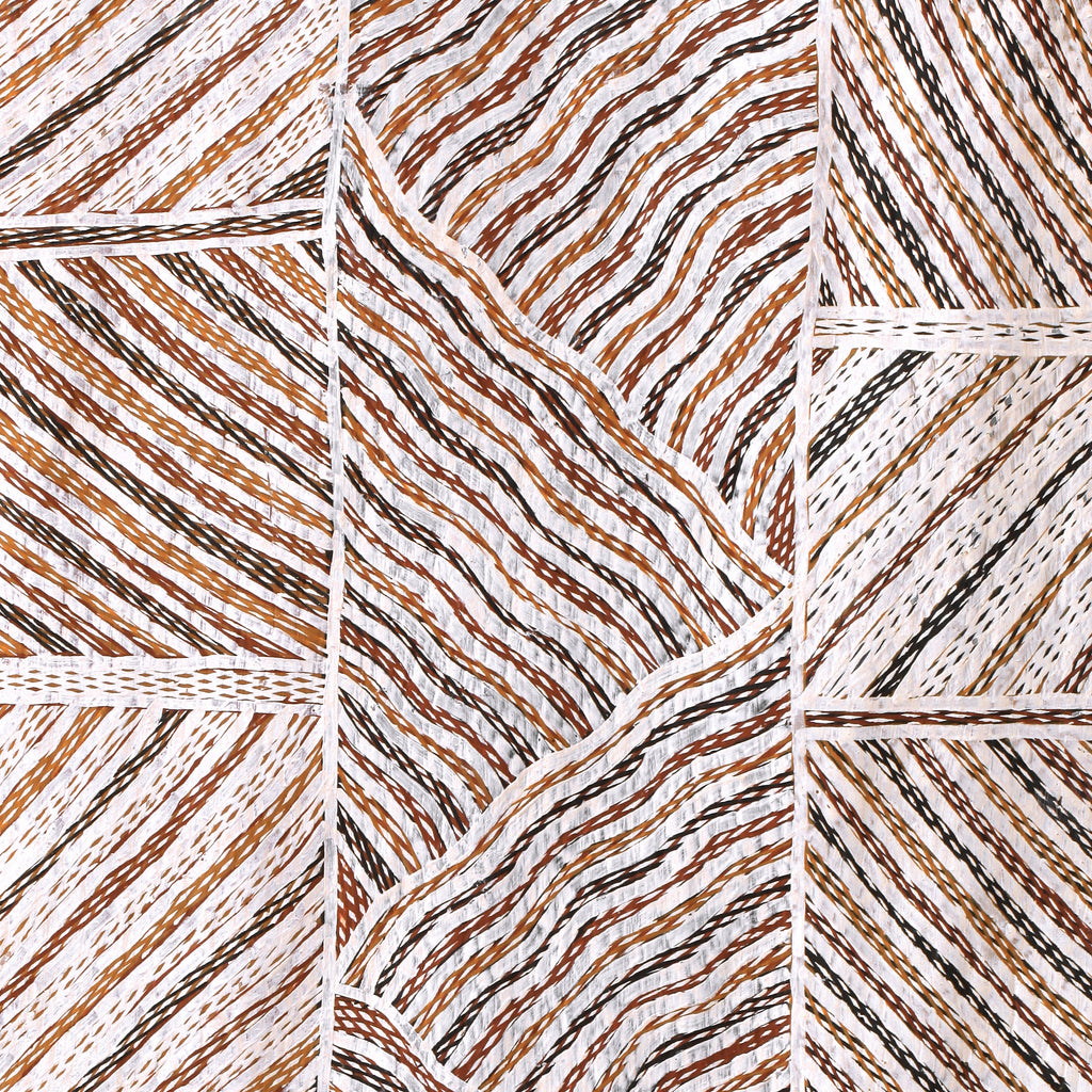 Aboriginal Artwork by Gurrundul #1 Marawili Deborah, Yingapungapu, 91x53cm Bark