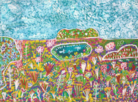Aboriginal Artwork by Gwenneth Blitner, Walmarjah Hill, 60x45cm