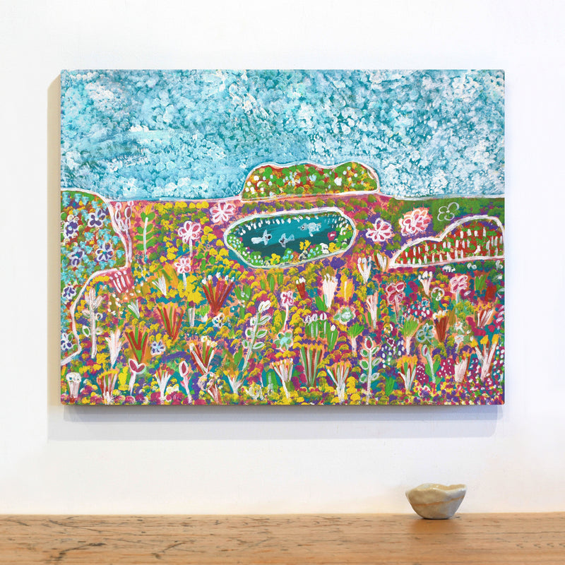 Aboriginal Artwork by Gwenneth Blitner, Walmarjah Hill, 60x45cm