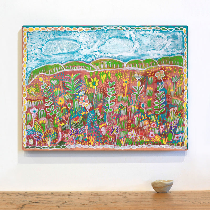Aboriginal Artwork by Gwenneth Blitner, Mission Gorge, 60x45cm