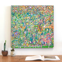Aboriginal Artwork by Gwenneth Blitner, Forest Country, 60x60cm