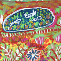 Aboriginal Artwork by Gwenneth Blitner, Wadjalai, 60x45cm