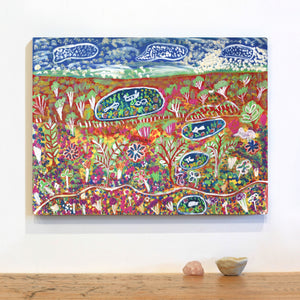 Aboriginal Artwork by Gwenneth Blitner, Wadjalai, 60x45cm - ART ARK®