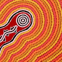 Aboriginal Artwork by Gweneth Napurrurla Nelson, Janganpa Jukurrpa (Brush-tail Possum Dreaming) - Mawurrji, 30x30cm