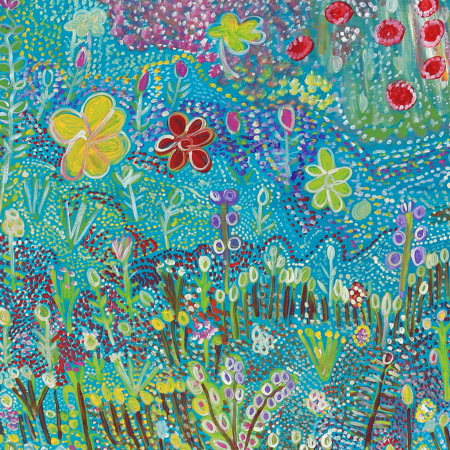 Aboriginal Artwork by Gwenneth Blitner, Long Billabong, 120x66cm