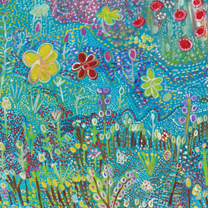 Aboriginal Art by Gwenneth Blitner,  Long Billabong, 120x66cm - ART ARK®
