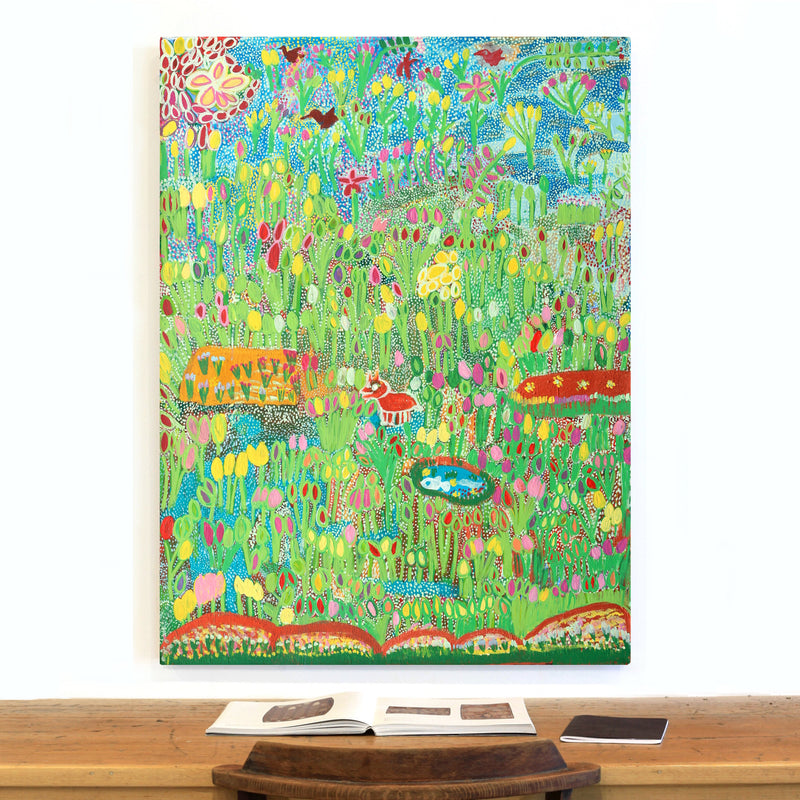 Aboriginal Artwork by Gwenneth Blitner, Bullock Hole, 120x90cm