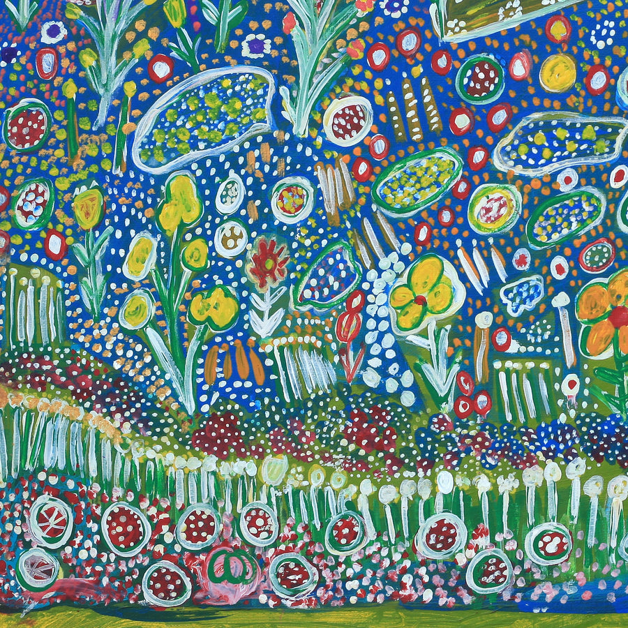 Aboriginal Artwork by Gwenneth Blitner, Long Billabong, 75x60cm