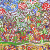 Aboriginal Artwork by Gwenneth Blitner, Wild Flowers, 60x60cm
