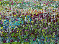 Aboriginal Artwork by Gwenneth Blitner, Wadjalai Billabong, 60x45cm