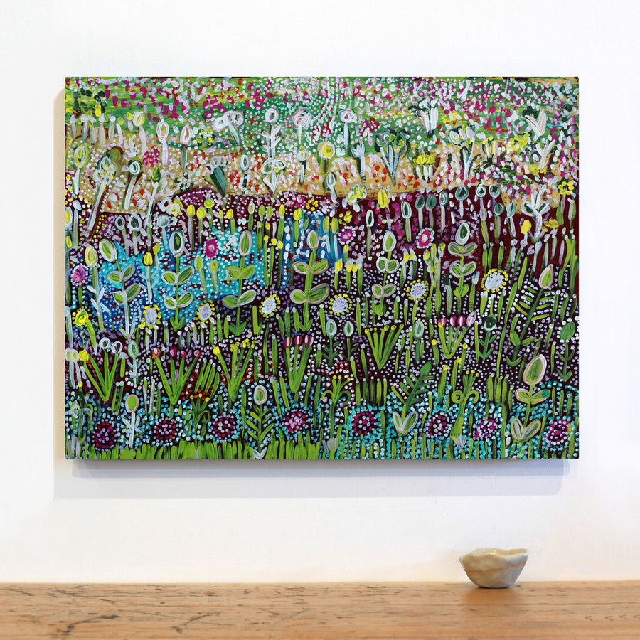Aboriginal Artwork by Gwenneth Blitner, Wadjalai Billabong, 60x45cm