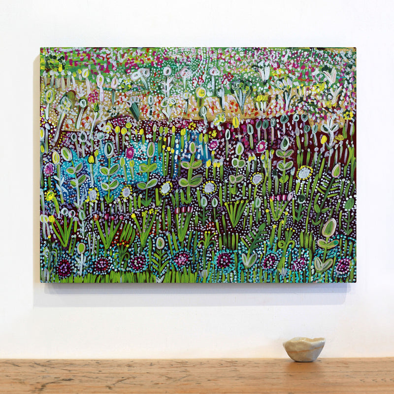 Aboriginal Artwork by Gwenneth Blitner, Wadjalai Billabong, 60x45cm