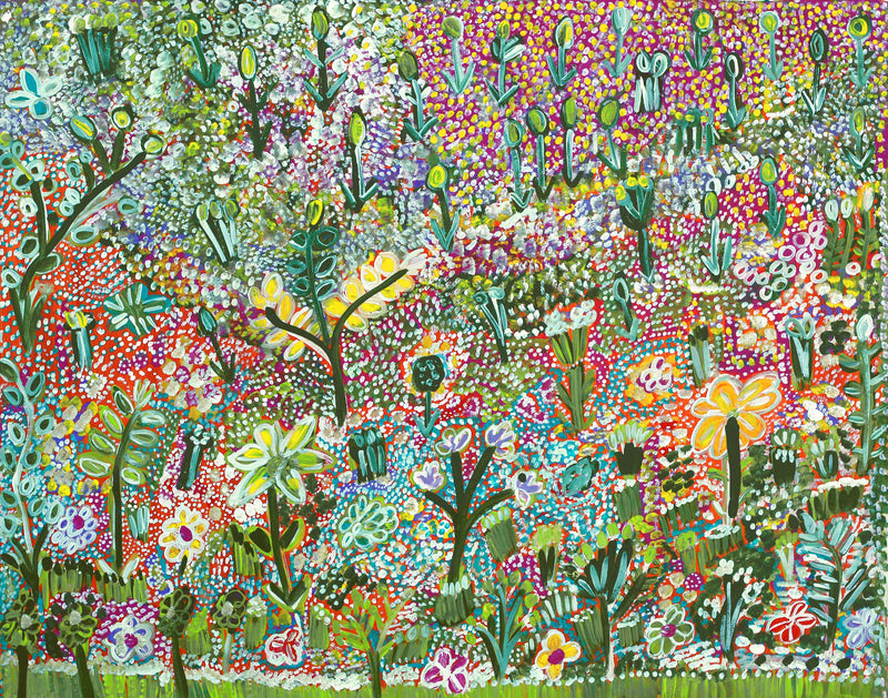 Aboriginal Artwork by Gwenneth Blitner, Limmen Bight Billabong, 75x60cm