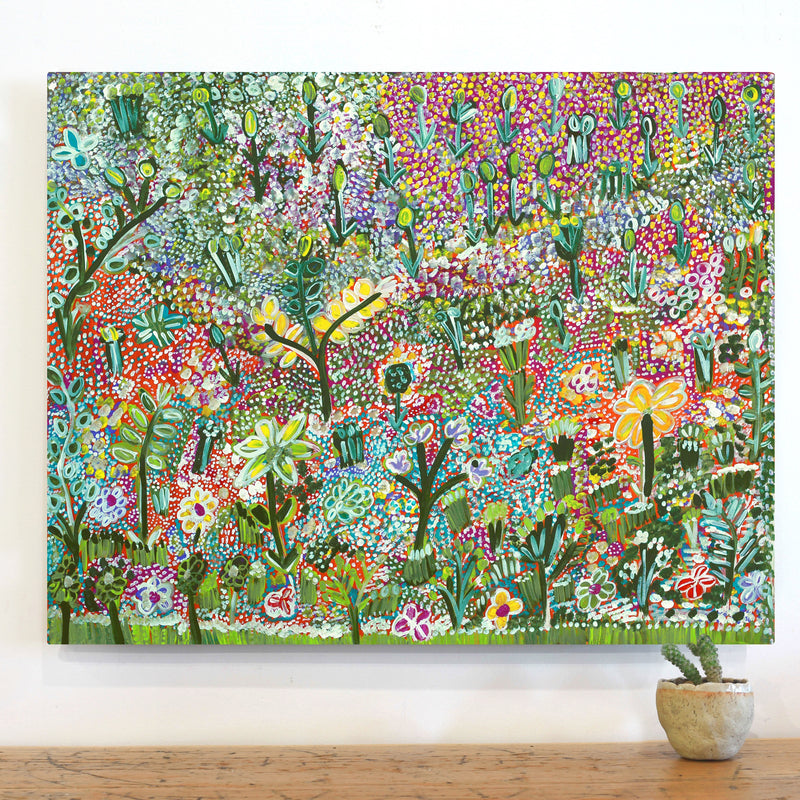 Aboriginal Artwork by Gwenneth Blitner, Limmen Bight Billabong, 75x60cm