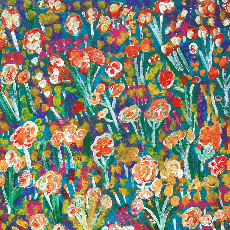 Aboriginal Artwork by Gwenneth Blitner, Walmajarra, 60x45cm