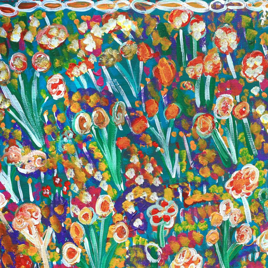 Aboriginal Artwork by Gwenneth Blitner, Walmajarra, 60x45cm