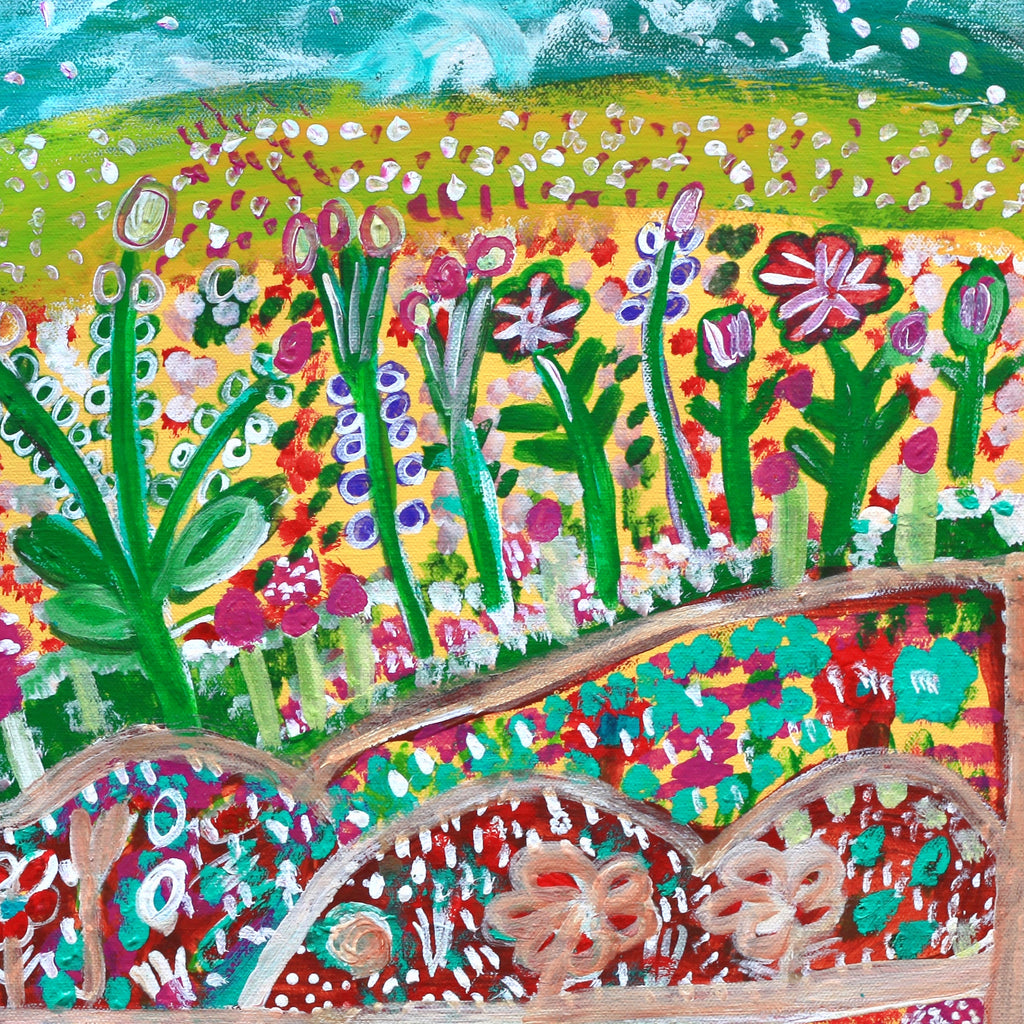 Aboriginal Artwork by Gwenneth Blitner, Bush Country, 60x45cm