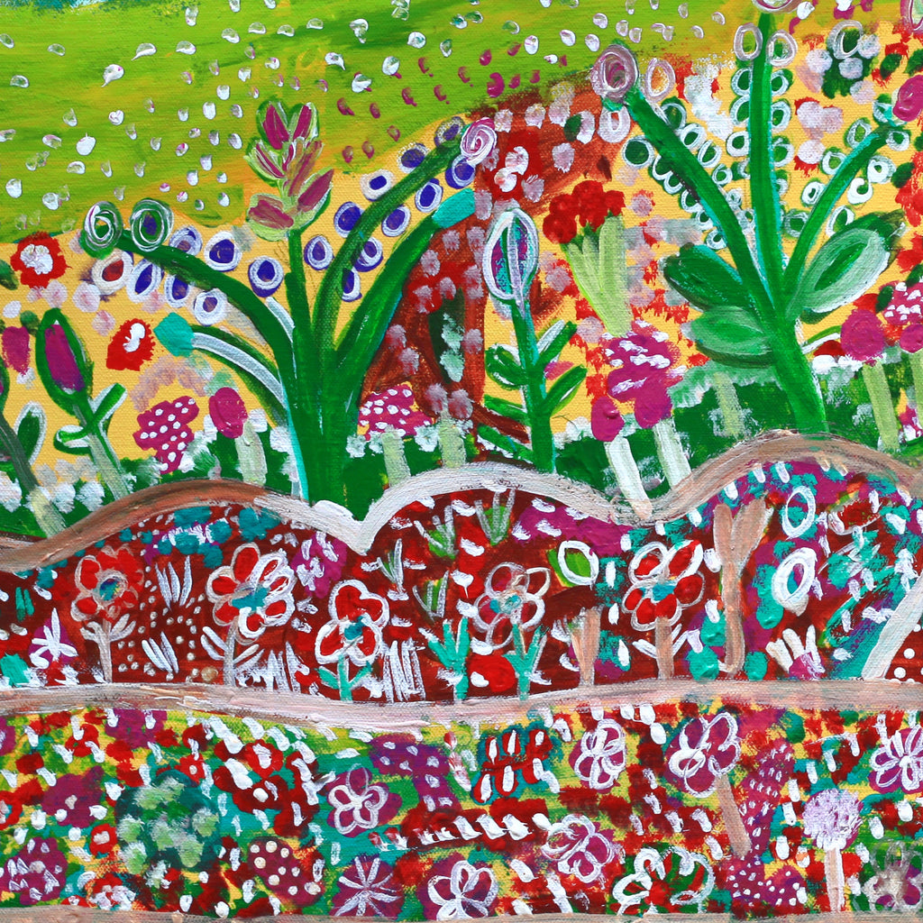 Aboriginal Artwork by Gwenneth Blitner, Bush Country, 60x45cm