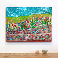 Aboriginal Artwork by Gwenneth Blitner, Bush Country, 60x45cm
