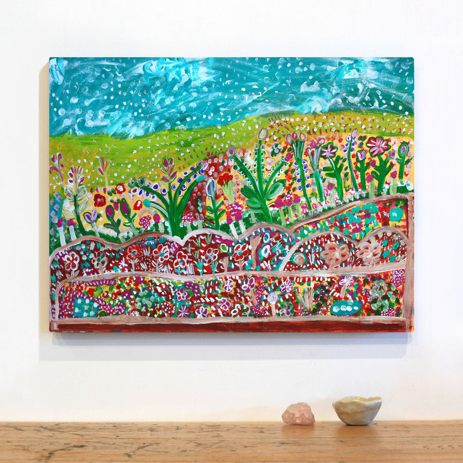 Aboriginal Artwork by Gwenneth Blitner, Bush Country, 60x45cm
