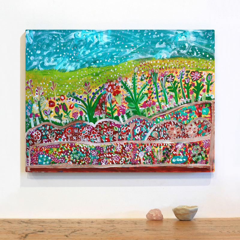 Aboriginal Artwork by Gwenneth Blitner, Bush Country, 60x45cm