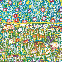 Aboriginal Artwork by Gwenneth Blitner, Nighttime Bullock hole, 60x60cm