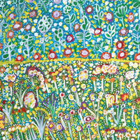 Aboriginal Artwork by Gwenneth Blitner, Nighttime Bullock hole, 60x60cm