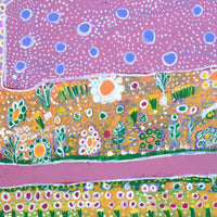Aboriginal Artwork by Gwenneth Blitner, Ngukurr Cemetery, 63x54cm