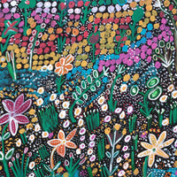 Aboriginal Artwork by Gwenneth Blitner, Long Billabong Flowers, 75x60cm