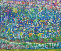 Aboriginal Artwork by Gwenneth Blitner, Long Billabong, 75x60cm