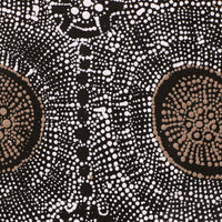 Aboriginal Artwork by Hilda Nakamarra Rogers, Lukarrara Jukurrpa (Desert Fringe-rush Seed Dreaming), 122x30cm