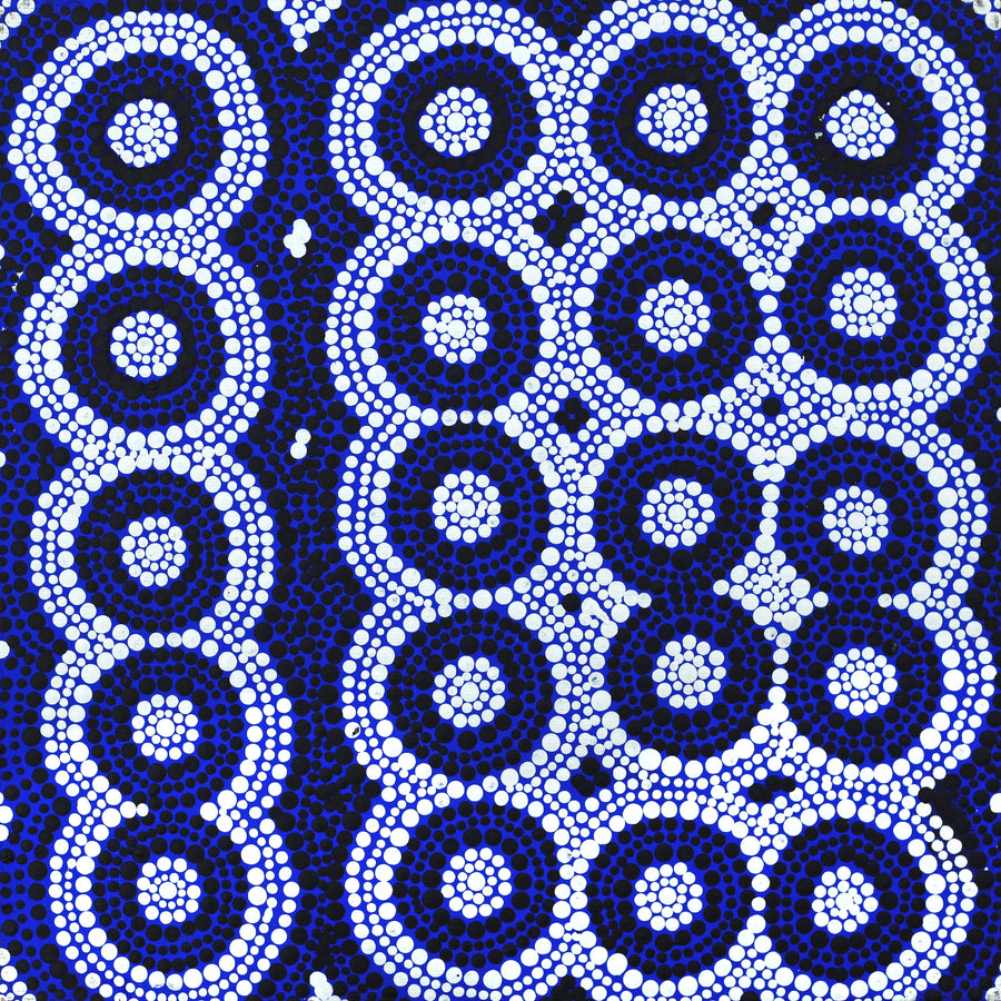 Aboriginal Artwork by Hazel Nungarrayi Morris, Yarungkanyi Jukurrpa (Mt Doreen Dreaming), 30x30cm