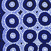 Aboriginal Artwork by Hazel Nungarrayi Morris, Yarungkanyi Jukurrpa (Mt Doreen Dreaming), 30x30cm