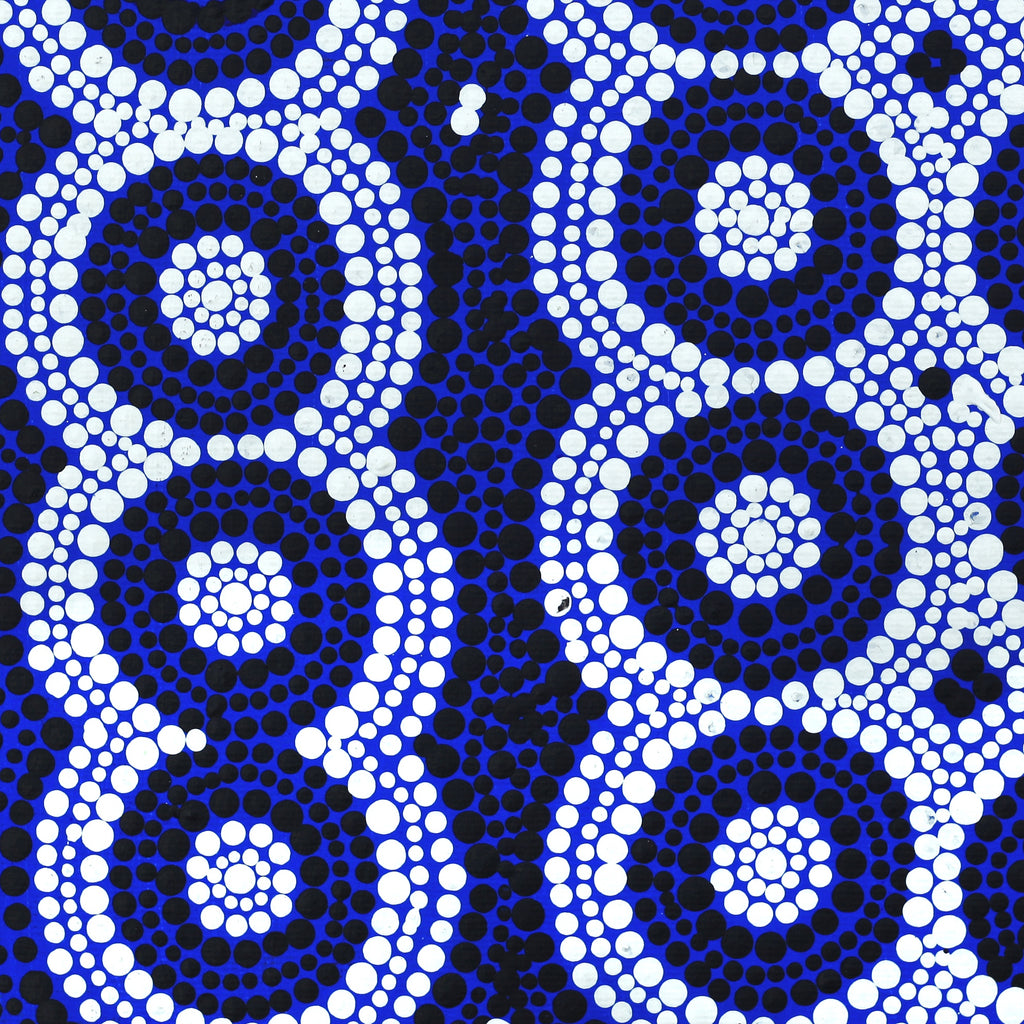 Aboriginal Artwork by Hazel Nungarrayi Morris, Yarungkanyi Jukurrpa (Mt Doreen Dreaming), 30x30cm