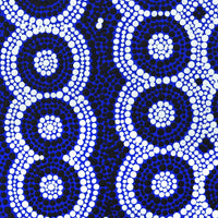 Aboriginal Artwork by Hazel Nungarrayi Morris, Yarungkanyi Jukurrpa (Mt Doreen Dreaming), 30x30cm