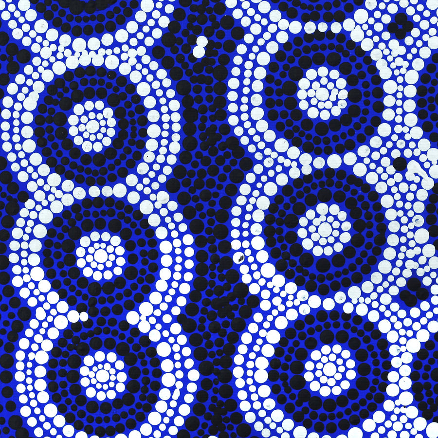 Aboriginal Artwork by Hazel Nungarrayi Morris, Yarungkanyi Jukurrpa (Mt Doreen Dreaming), 30x30cm