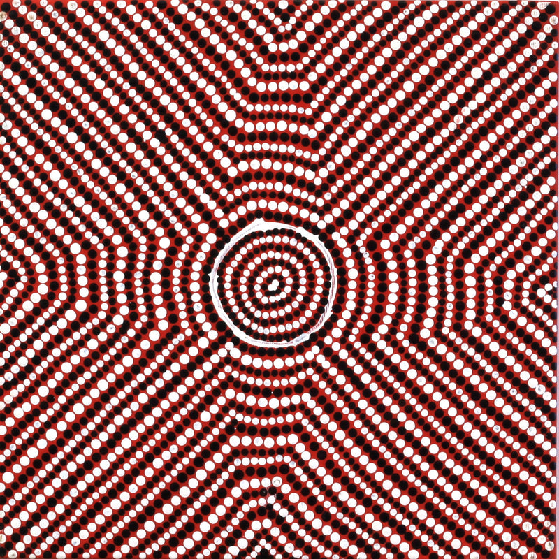 Aboriginal Artwork by Hazel Nungarrayi Morris, Yarungkanyi Jukurrpa (Mt Doreen Dreaming), 30x30cm