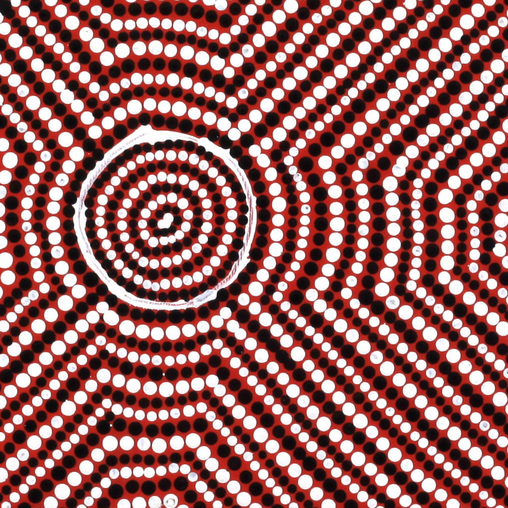 Aboriginal Artwork by Hazel Nungarrayi Morris, Yarungkanyi Jukurrpa (Mt Doreen Dreaming), 30x30cm