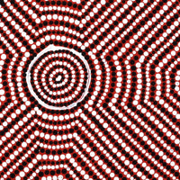 Aboriginal Artwork by Hazel Nungarrayi Morris, Yarungkanyi Jukurrpa (Mt Doreen Dreaming), 30x30cm