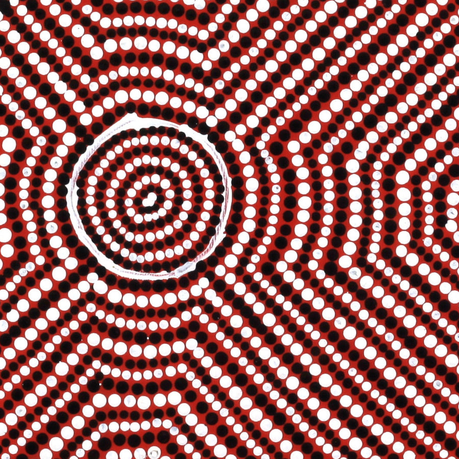 Aboriginal Artwork by Hazel Nungarrayi Morris, Yarungkanyi Jukurrpa (Mt Doreen Dreaming), 30x30cm