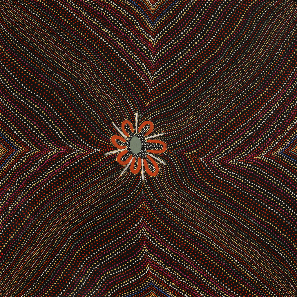 Aboriginal Art by Heather Watson, Murray Bore, 91x91cm - ART ARK®