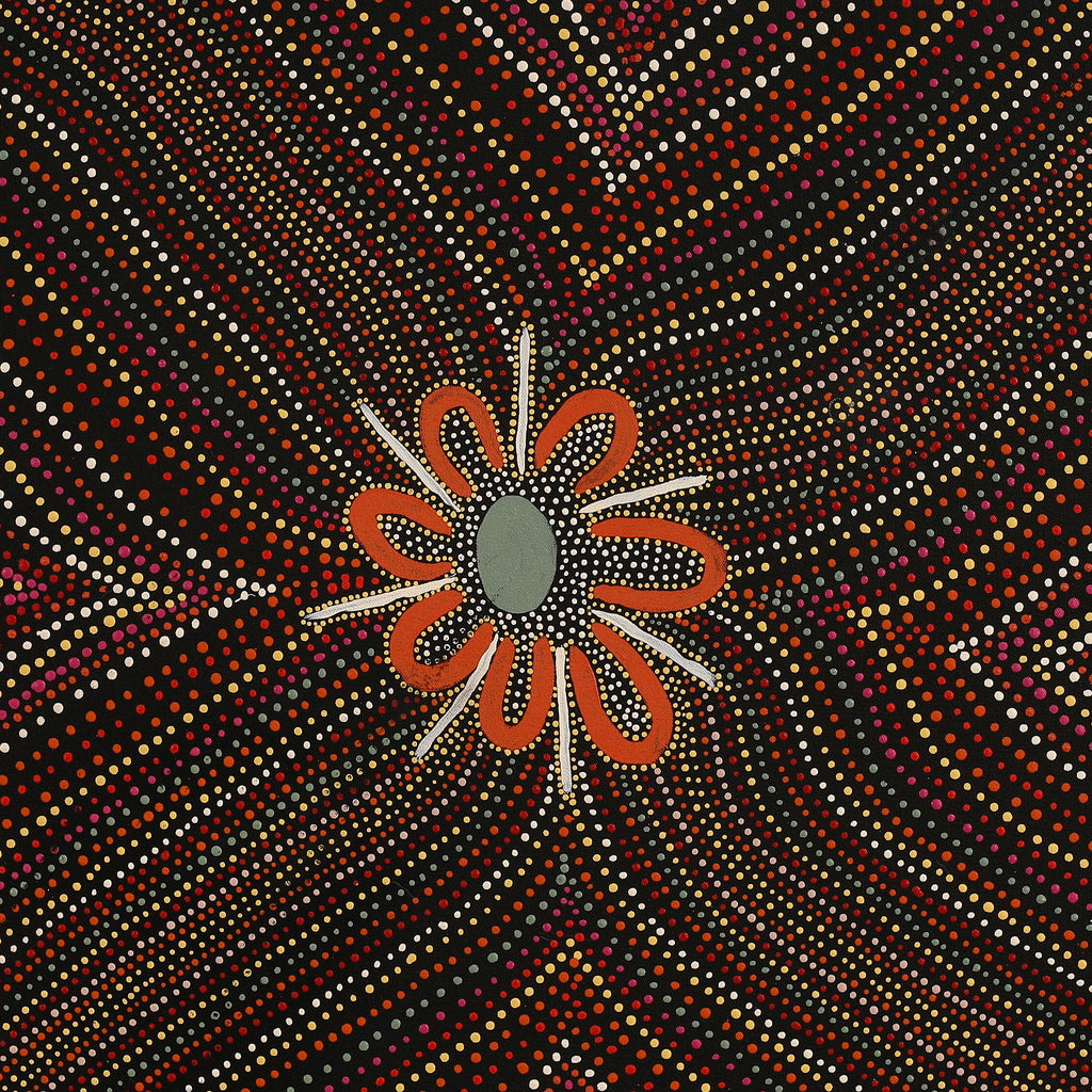 Aboriginal Artwork by Heather Watson, Murray Bore, 91x91cm