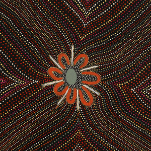 Aboriginal Artwork by Heather Watson, Murray Bore, 91x91cm - ART ARK®