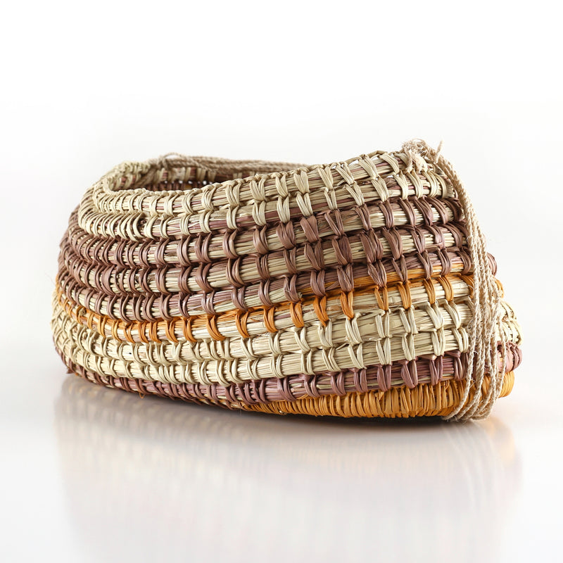 Aboriginal Artwork by Helen Djaypila Guyula, Gapuwiyak - Woven Dilly Bag