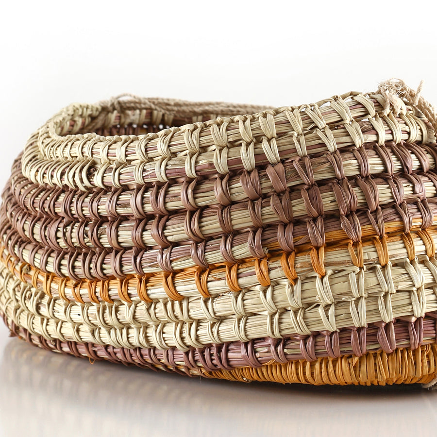 Aboriginal Artwork by Helen Djaypila Guyula, Gapuwiyak - Woven Dilly Bag