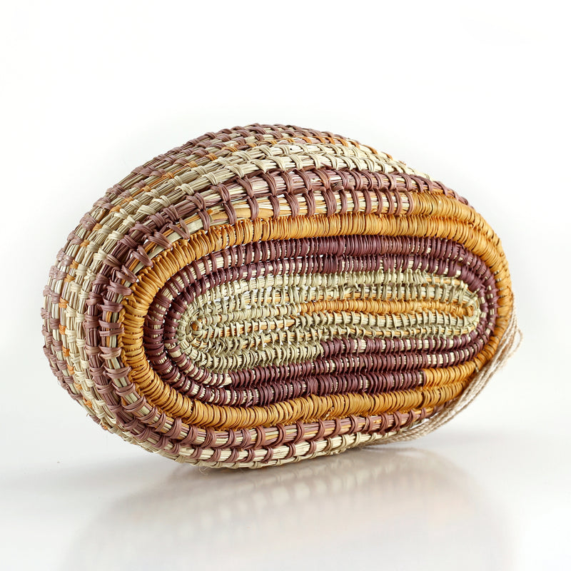 Aboriginal Artwork by Helen Djaypila Guyula, Gapuwiyak - Woven Dilly Bag