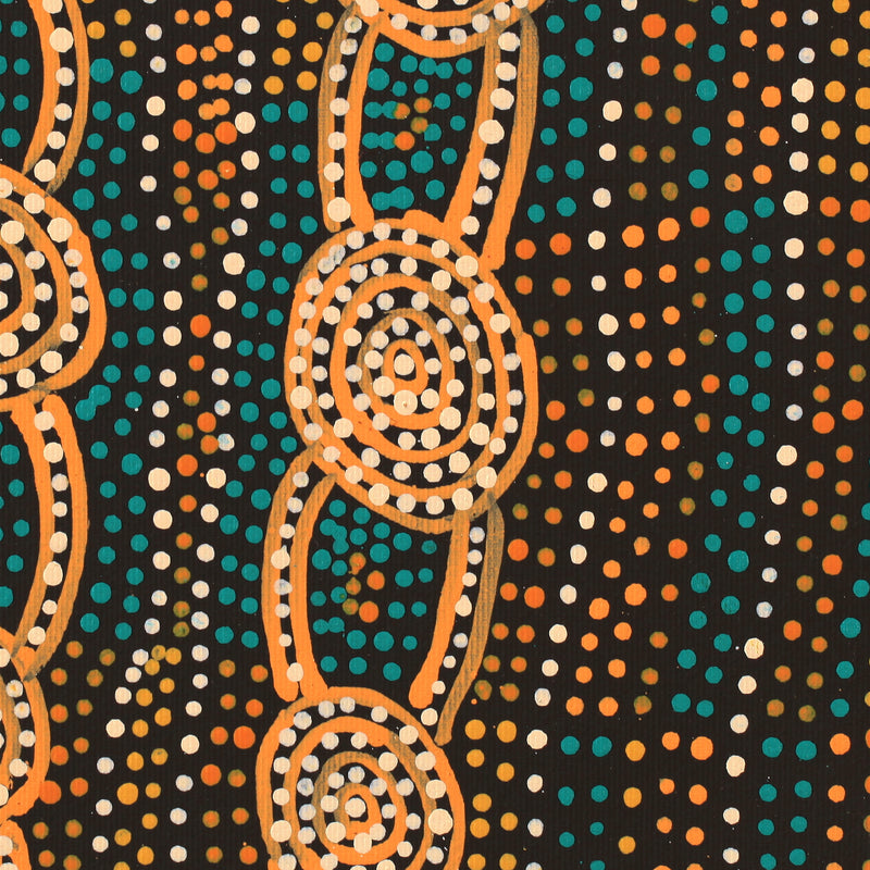 Aboriginal Artwork by Helen Nungarrayi Reed, Mina Mina Jukurrpa - Ngalyipi, 30x30cm