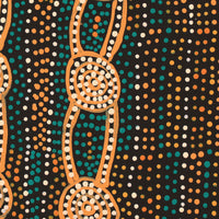 Aboriginal Artwork by Helen Nungarrayi Reed, Mina Mina Jukurrpa - Ngalyipi, 30x30cm