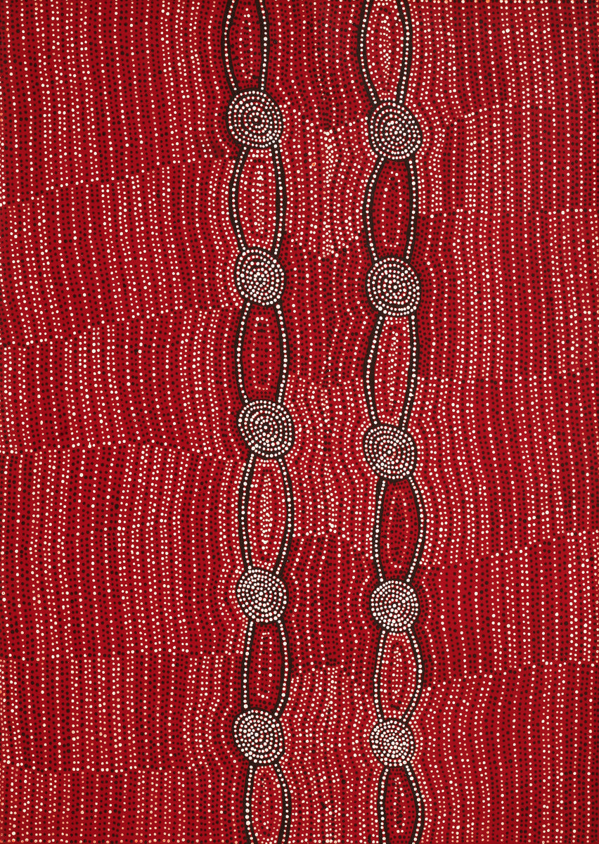 Aboriginal Art by Helen Nungarrayi Reed, Mina Mina Dreaming - Ngalyipi, 107x76cm - ART ARK®