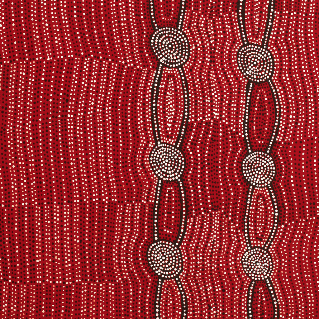 Aboriginal Artwork by Helen Nungarrayi Reed, Mina Mina Dreaming - Ngalyipi, 107x76cm